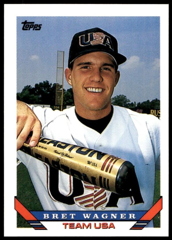 1993 Topps Traded Bret Wagner #124T (Front)