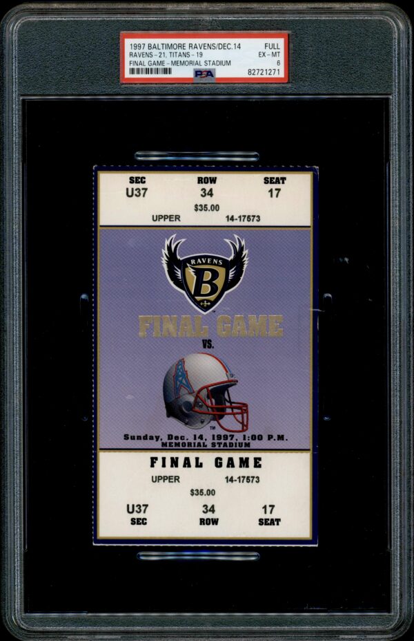1997 Baltimore Ravens # (PSA 6) (Front)