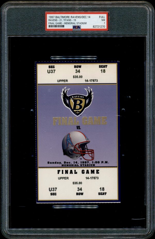 1997 Baltimore Ravens # (PSA 7) (Front)