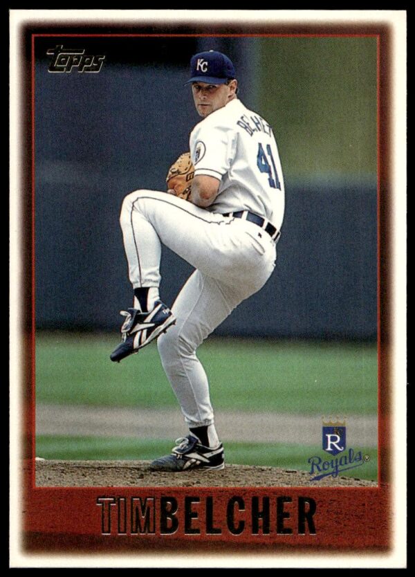 Tim Belcher 1997 Topps Card #422 Front View in Team Uniform.