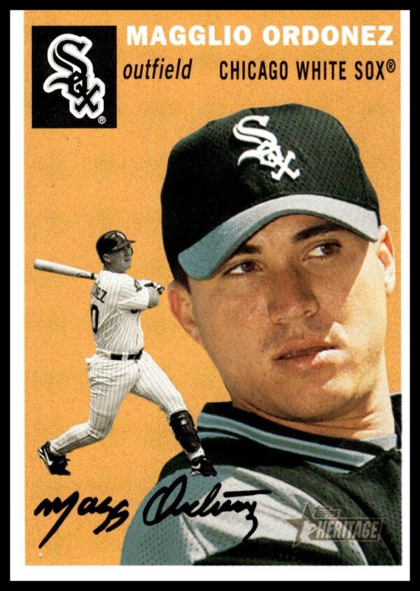 2003 Topps Heritage Magglio Ordonez (New White Sox Logo) #302 (Front)
