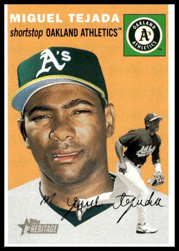 2003 Topps Heritage Miguel Tejada Orange #260 (Front)