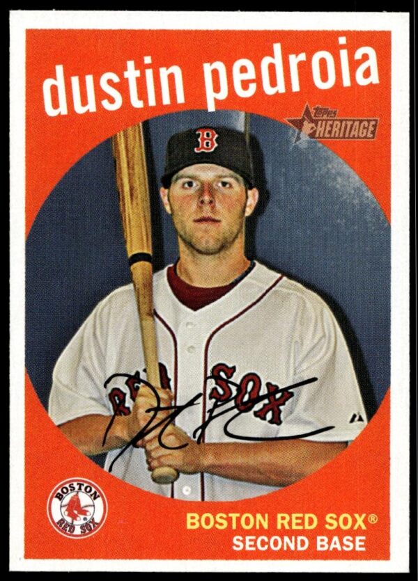 2008 Topps Heritage Dustin Pedroia #73 (Front)