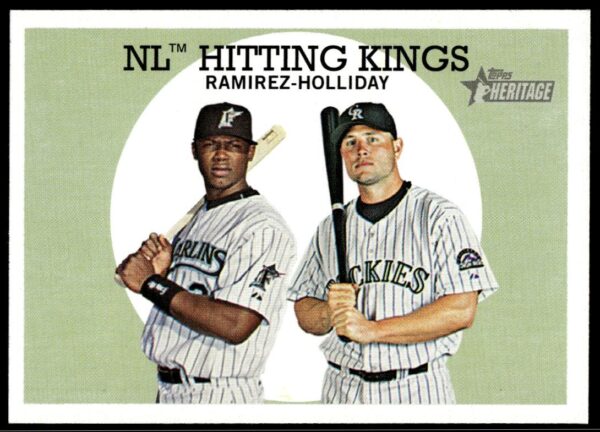 2008 Topps Heritage NL Hitting Kings (Hanley Ramirez / Matt Holliday) #317 (Front)
