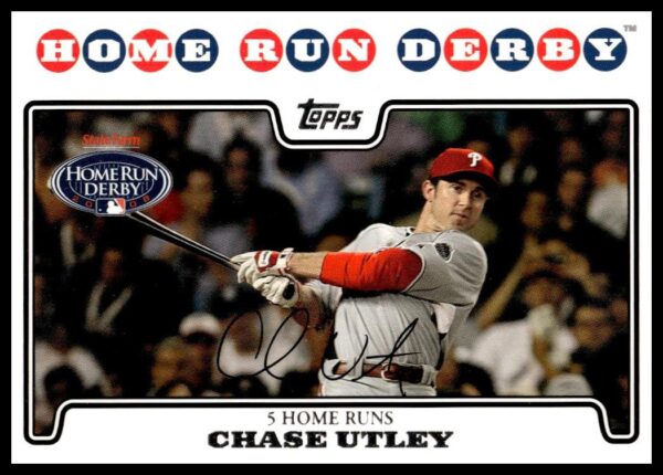 2008 Topps Updates & Highlights Chase Utley #UH184 (Front)