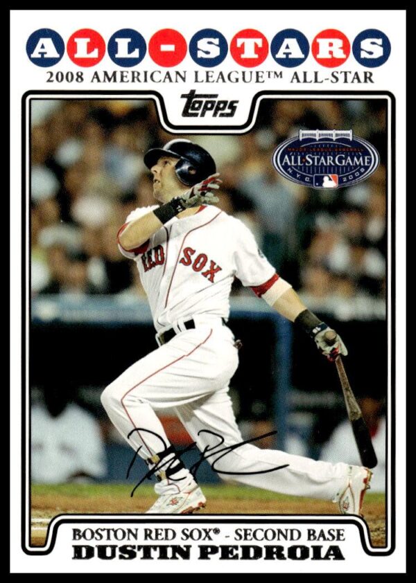 2008 Topps Updates & Highlights Dustin Pedroia #UH47 (Front)