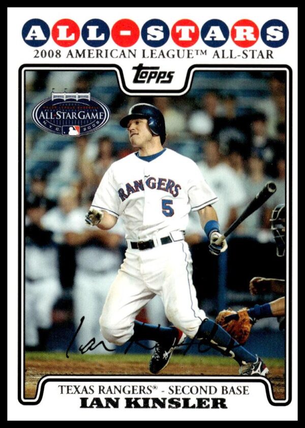 2008 Topps Updates & Highlights Ian Kinsler #UH191 (Front)