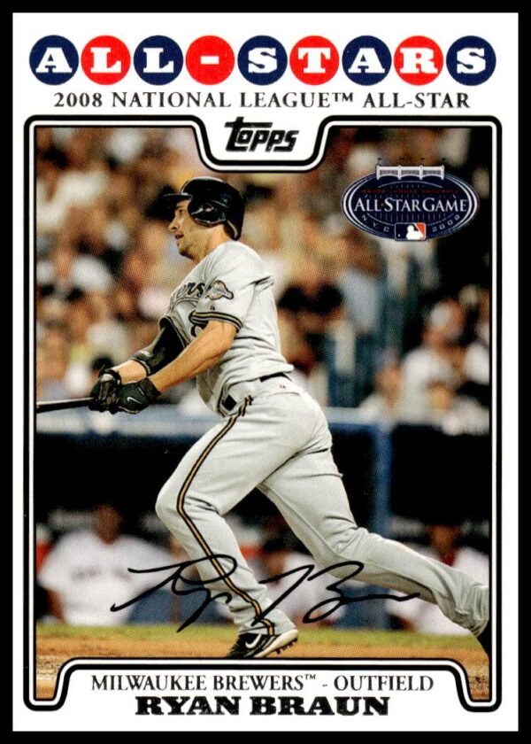 2008 Topps Updates & Highlights Ryan Braun #UH245 (Front)