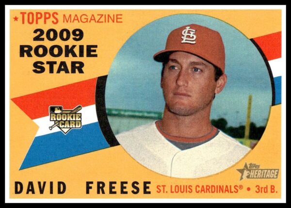 2009 Topps Heritage David Freese #555 (Front)
