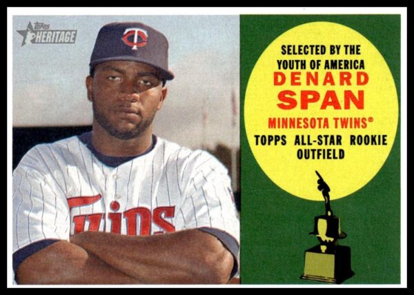 2009 Topps Heritage Denard Span #321 (Front)