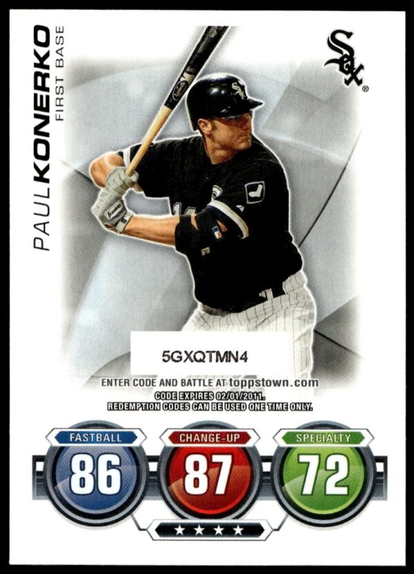 2010 Topps Update Paul Konerko #NNO (Front)