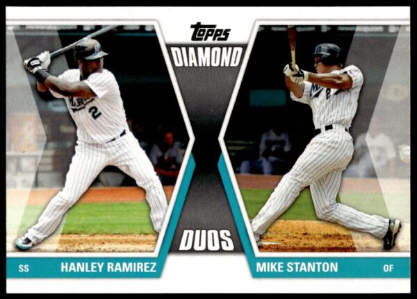 2011 Topps Series 1 Hanley Ramirez / Mike Stanton Diamond Duos #DD-RS (Front)
