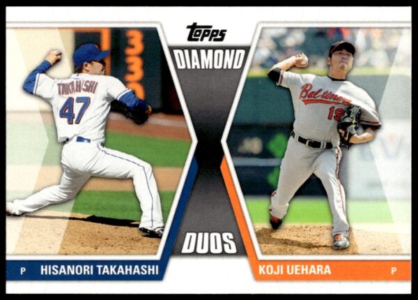 2011 Topps Series 1 Hisanori Takahashi / Koji Uehara Diamond Duos #DD-TU (Front)
