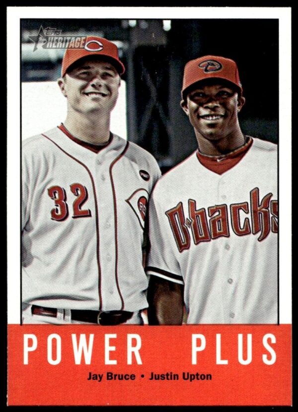 2012 Topps Heritage Jay Bruce / Justin Upton #242 (Front)