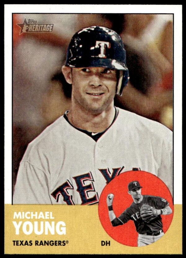 2012 Topps Heritage Michael Young #373 (Front)
