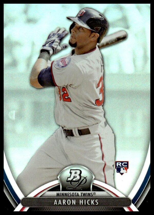 2013 Bowman Platinum Aaron Hicks #21 (Front)