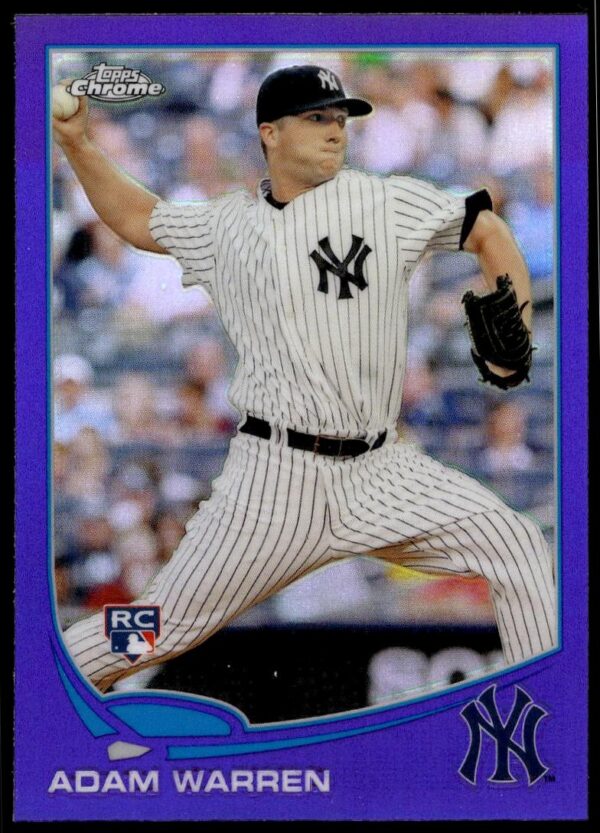 2013 Topps Chrome Adam Warren Purple Prism Refractor #30 (Front)