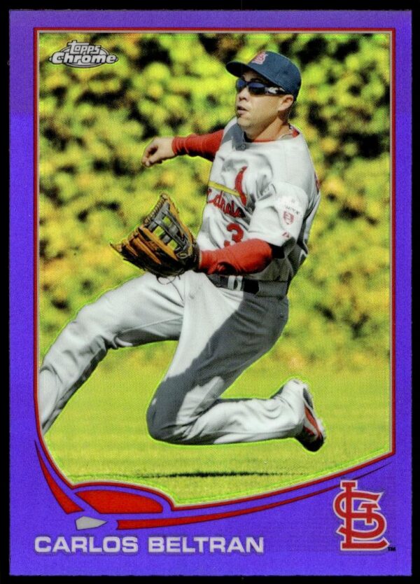 2013 Topps Chrome Carlos Beltran Purple Prism Refractor #211 (Front)