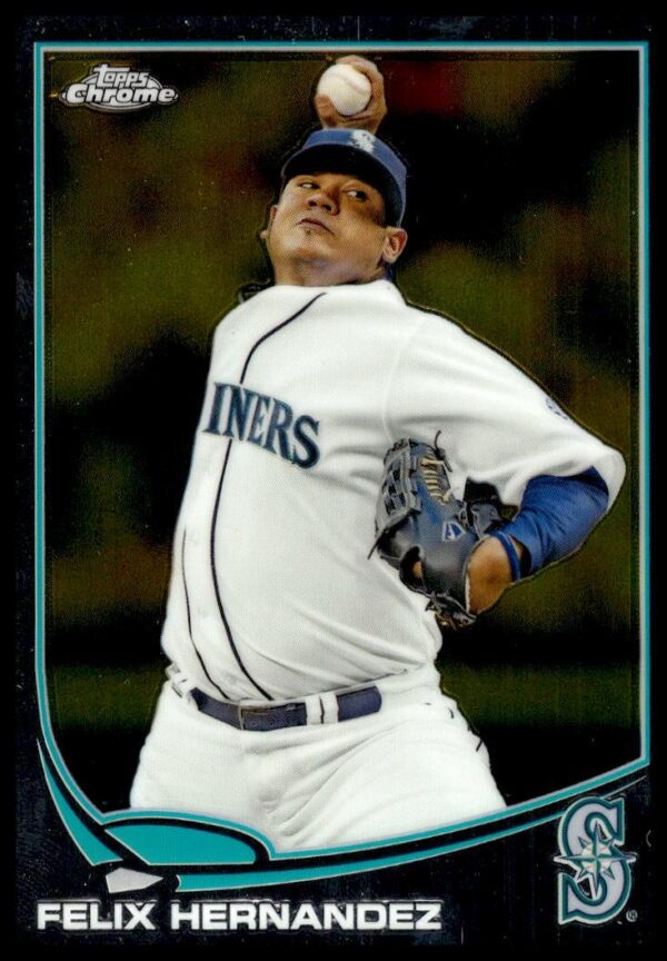 2013 Topps Chrome Felix Hernandez (Pitching) #34 (Front)