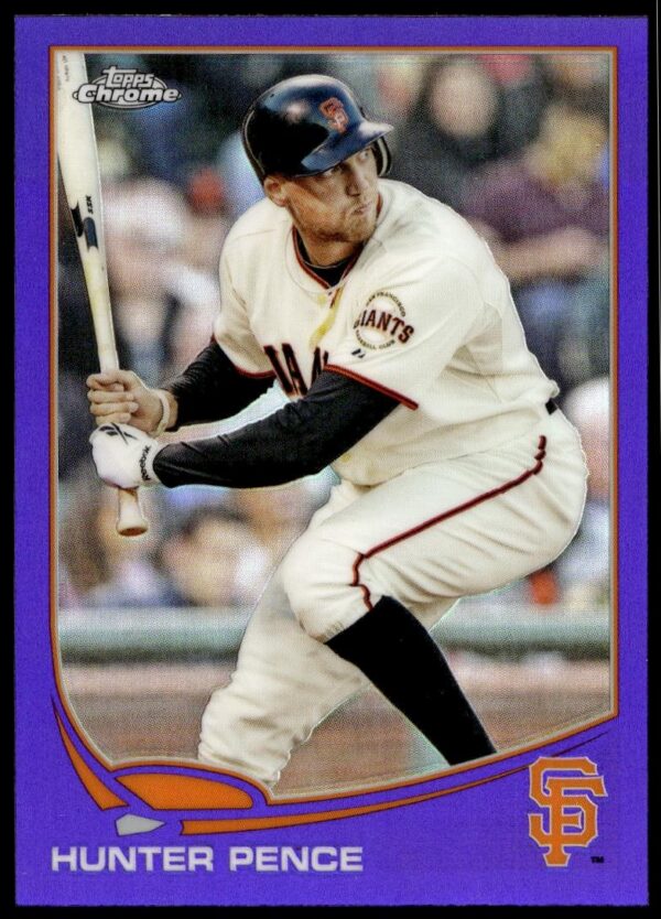 2013 Topps Chrome Hunter Pence Purple Prism Refractor #2 (Front)
