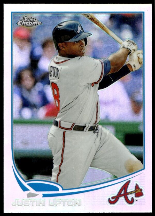 2013 Topps Chrome Justin Upton Refractor #143 (Front)