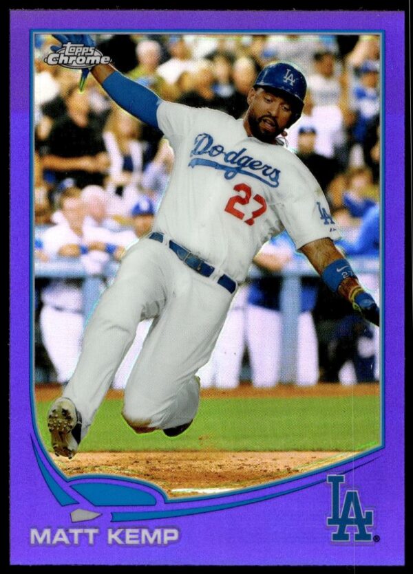 2013 Topps Chrome Matt Kemp Purple Prism Refractor #20 (Front)
