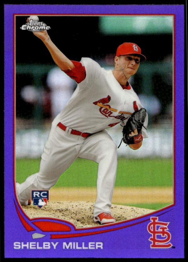 2013 Topps Chrome Shelby Miller Purple Prism Refractor #80 (Front)