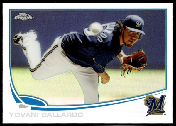 2013 Topps Chrome Yovani Gallardo Refractor #13 (Front)