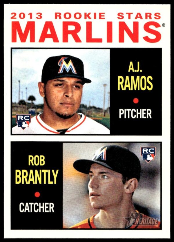 2013 Topps Heritage A.J. Ramos / Rob Brantly #287 (Front)