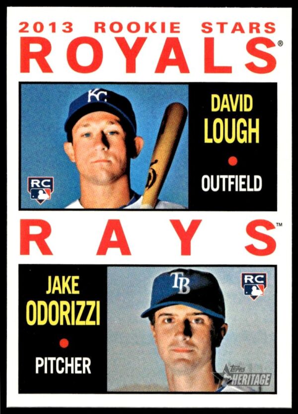 2013 Topps Heritage David Lough / Jake Odorizzi #408 (Front)