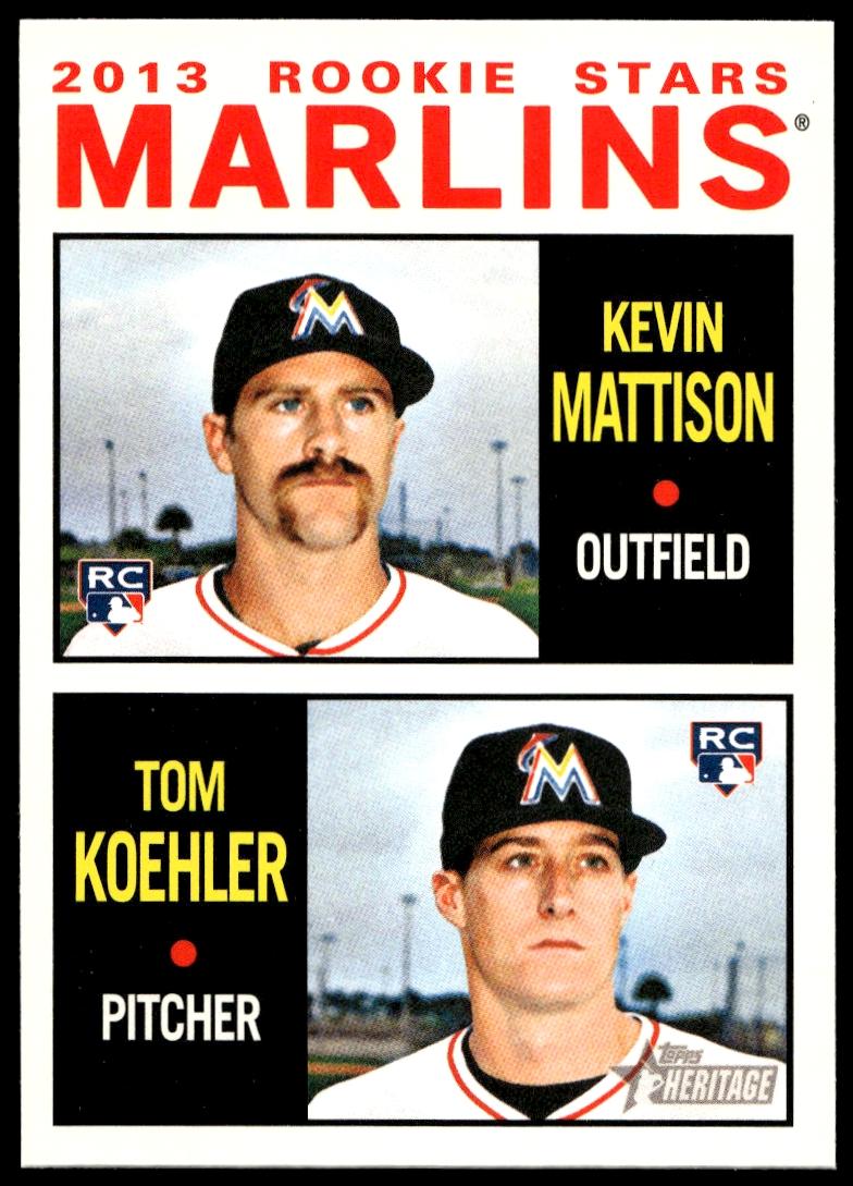 2013 Topps Heritage Kevin Mattison / Tom Koehler #337 (Front)