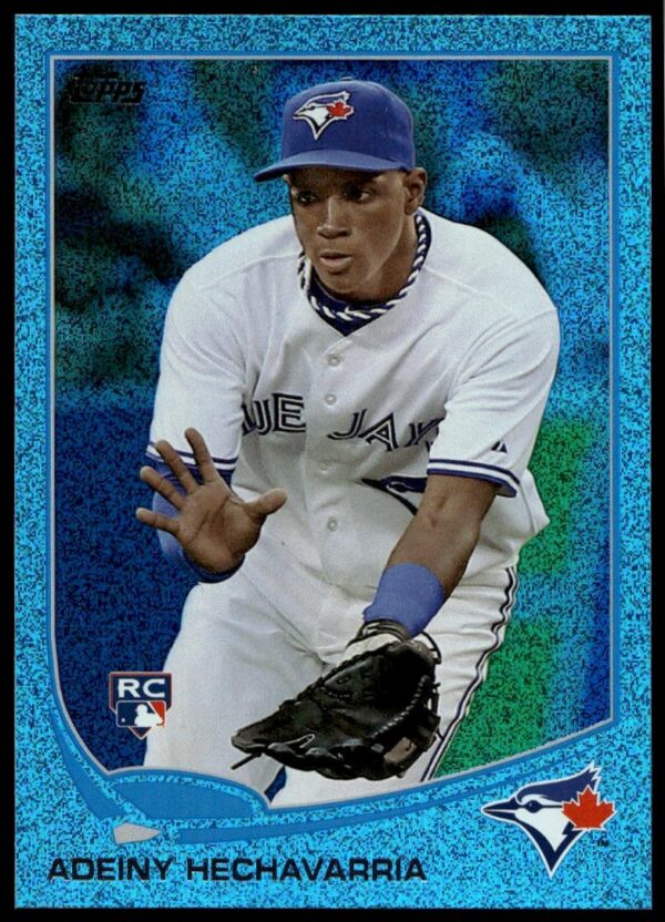 2013 Topps Series 1 Adeiny Hechavarria Silver Slate Blue Sparkle #84 (Front)