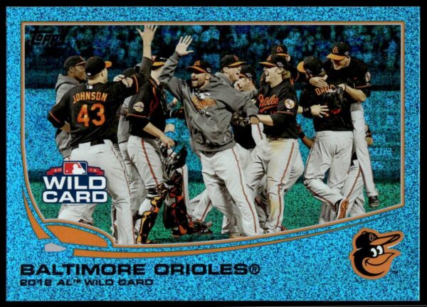 2013 Topps Series 1 Baltimore Orioles Silver Slate Blue Sparkle #317 (Front)
