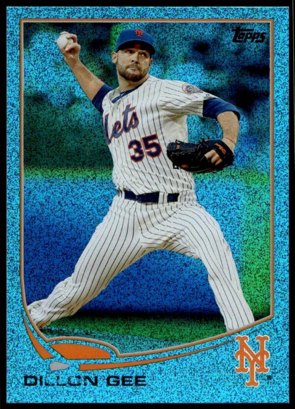2013 Topps Series 1 Dillon Gee Silver Slate Blue Sparkle #156 (Front)
