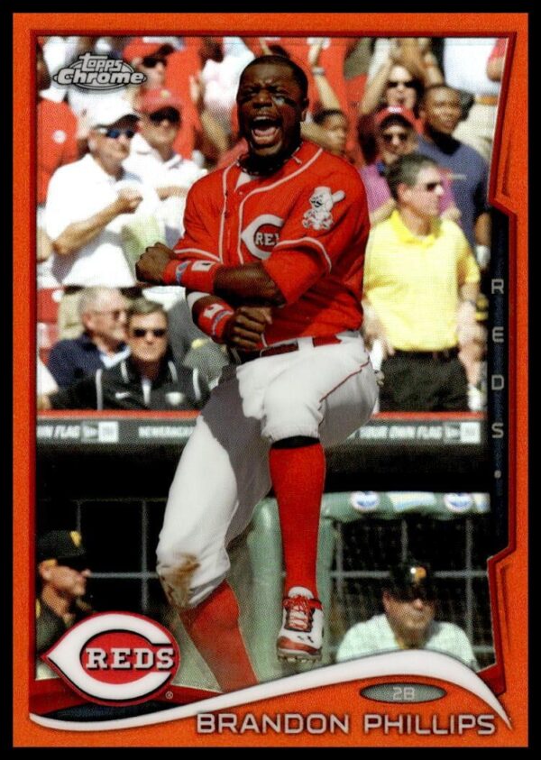 2014 Topps Chrome Brandon Phillips Orange Refractor #64 (Front)