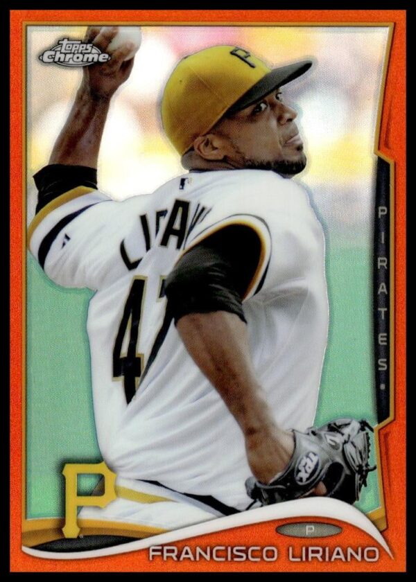 2014 Topps Chrome Francisco Liriano Orange Refractor #115 (Front)