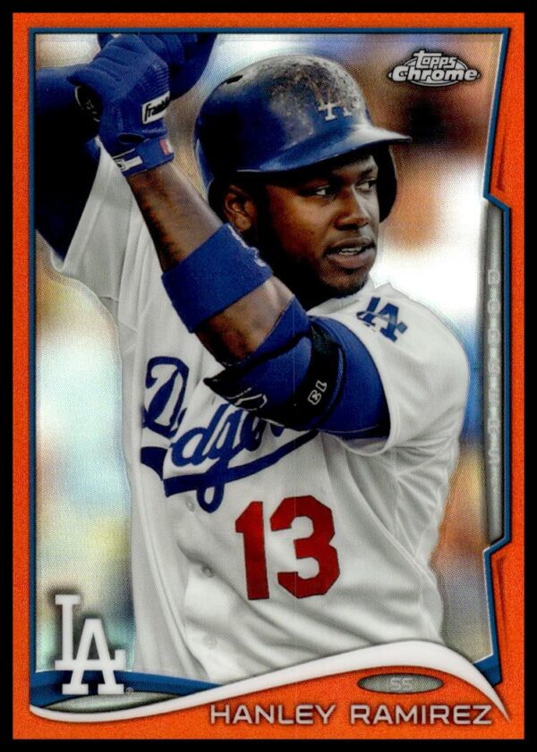 2014 Topps Chrome Hanley Ramirez Orange Refractor #20 (Front)