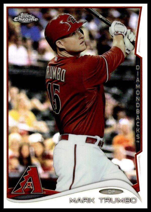 2014 Topps Chrome Mark Trumbo X-Fractor #182 (Front)