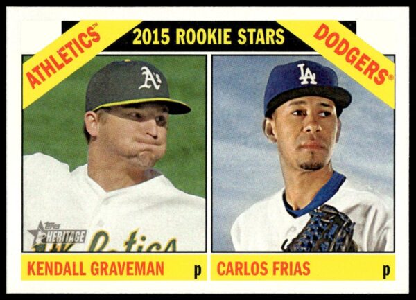 2015 Topps Heritage Carlos Frias / Kendall Graveman #392 (Front)