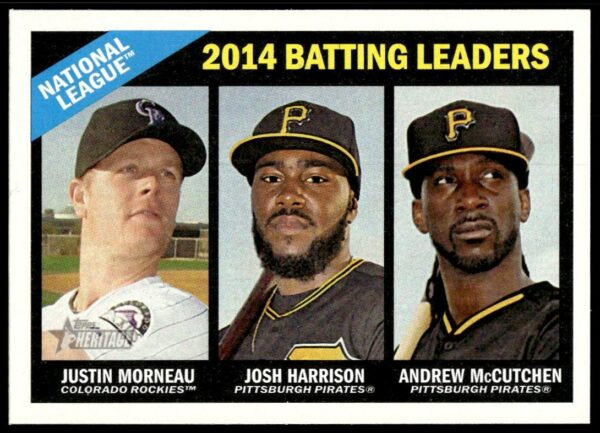 2015 Topps Heritage Justin Morneau / Andrew McCutchen / Josh Harrison #215 (Front)