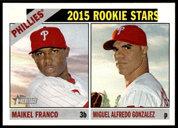 2015 Topps Heritage Maikel Franco / Miguel Alfredo Gonzalez #254 (Front)