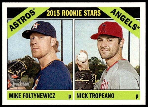 2015 Topps Heritage Nick Tropeano / Mike Foltynewicz #244 (Front)