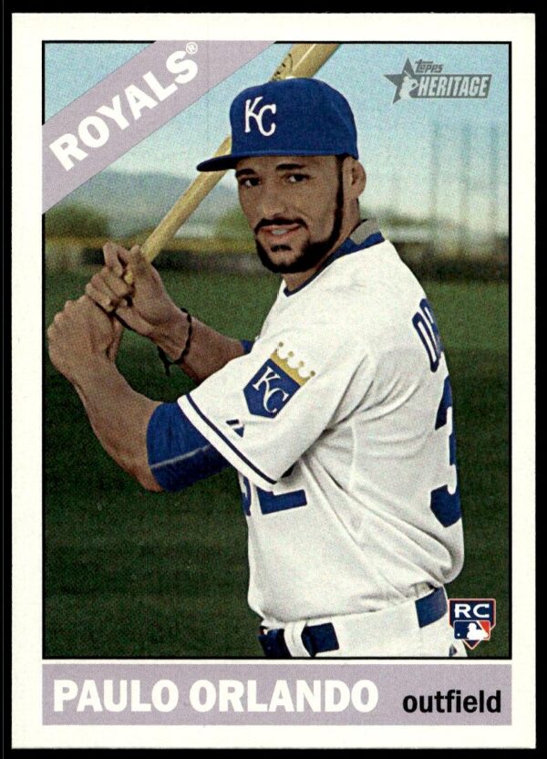 2015 Topps Heritage Paulo Orlando #608 (Front)