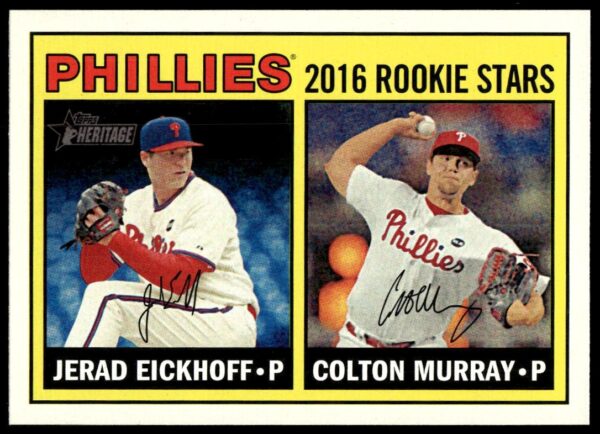 2016 Topps Heritage Colton Murray / Jerad Eickhoff #173 (Front)