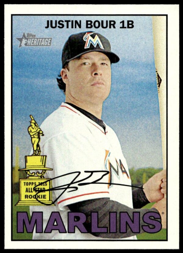 2016 Topps Heritage Justin Bour #42 (Front)