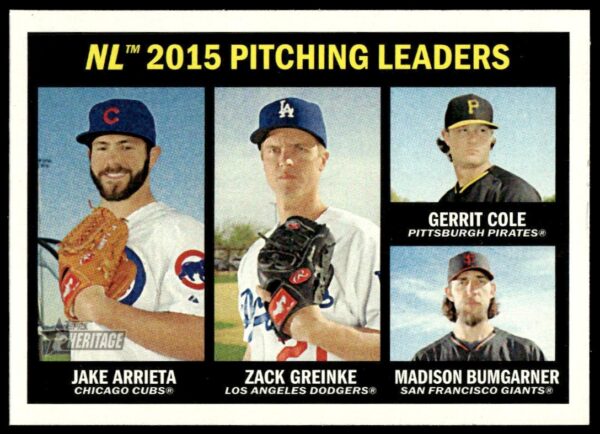 2016 Topps Heritage Madison Bumgarner / Gerrit Cole / Zack Greinke / Jake Arrieta #236 (Front)