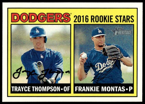 2016 Topps Heritage Trayce Thompson / Frankie Montas #163 (Front)