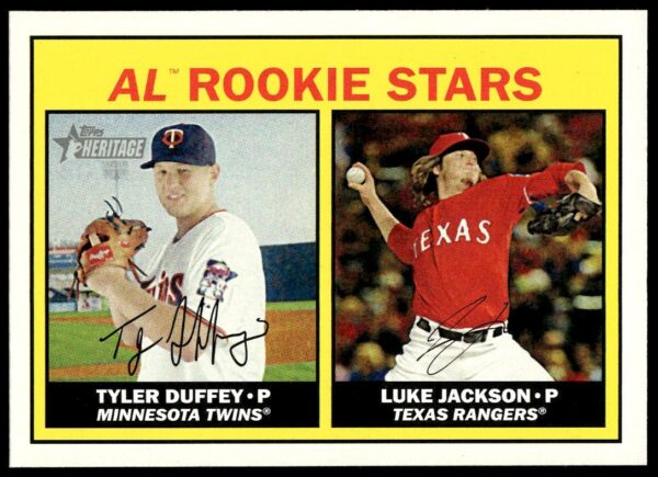 2016 Topps Heritage Tyler Duffey / Luke Jackson #182 (Front)