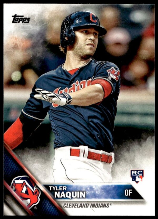 2016 Topps Update Tyler Naquin (Batting) (Blue Jersey) #US117 (Front)