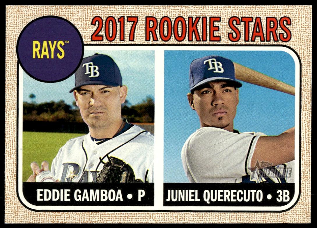 2017 Topps Heritage Juniel Querecuto / Eddie Gamboa #127 (Front)